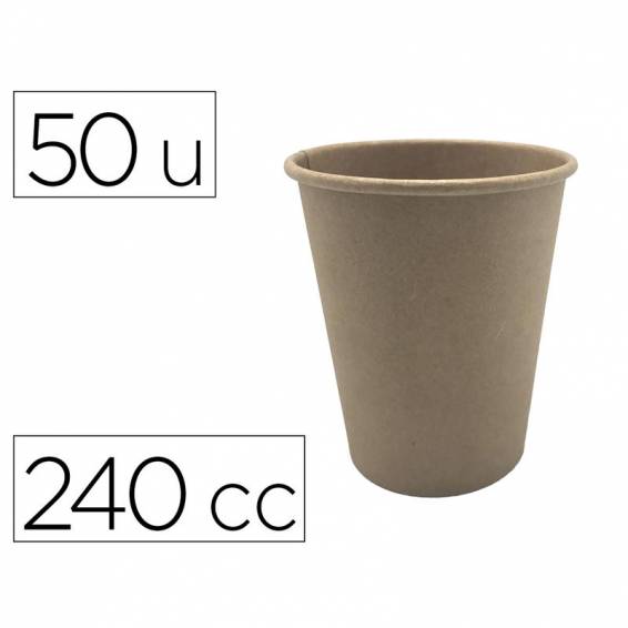 Vaso termico carton kraft 240 cc paquete de 50 unidades - 10350316-KR