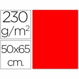 Cartulina fluorescente roja 50x65 cm 230 gr