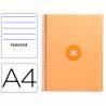 Cuaderno espiral liderpapel a4 micro antartik tapa forrada80h 90 gr horizontal 1 banda 4 taladros color amarillo clar