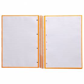 Cuaderno espiral liderpapel a4 micro antartik tapa forrada80h 90 gr horizontal 1 banda 4 taladros color mostaza