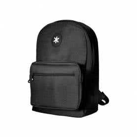 Cartera antartik mochila con asa y bolsillo frontal concremallera color negro 320x140x430 mm