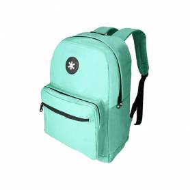 Cartera antartik mochila con asa y bolsillo frontal concremallera color verde menta 320x140x430 mm