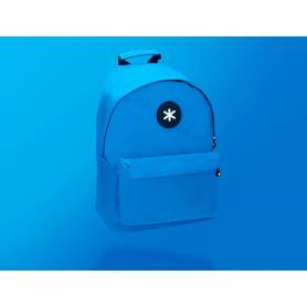 Cartera antartik mochila con asa y bolsillos con cremallera color azul 310x160x410 mm