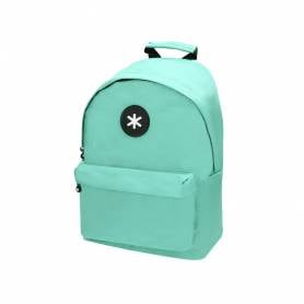 Cartera antartik mochila con asa y bolsillos con cremallera color verde menta 310x160x410 mm