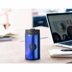 Vaso antartik acero inoxidable con tapa dosificador de seguridad y base acolchada 290 ml color azul