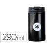 Vaso antartik negro acero inoxidable con tapa dosificador de seguridad y base acolchada 290 ml color