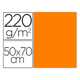 Cartulina lisa/rugosa 2 texturas 50x70 cm 220g/m2 naranja