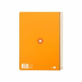 Cuaderno espiral liderpapel a4 micro antartik tapa dura 80h 100gr cuadro 5mm sin banda4 taladros color mostaza