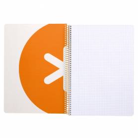 Cuaderno espiral liderpapel a4 micro antartik tapa dura 80h 100gr cuadro 5mm sin banda4 taladros color mostaza