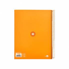 Cuaderno espiral liderpapel a4 micro antartik tapa forrada120h 100 gr horizontal 5 banda4 taladros color mostaza