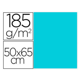 Cartulina guarro azul caribe 50x65 cm 185 gr