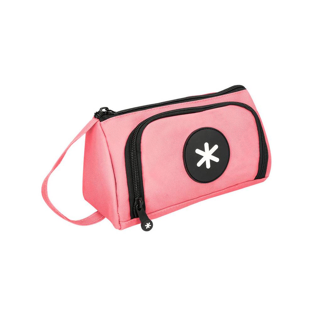 Bolso escolar portatodo antartik con bolsillo delantero desplegable color coral 110x85x200 mm