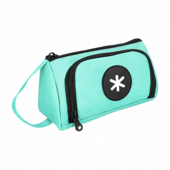 Bolso escolar portatodo antartik con bolsillo delantero desplegable color menta 110x85x200 mm