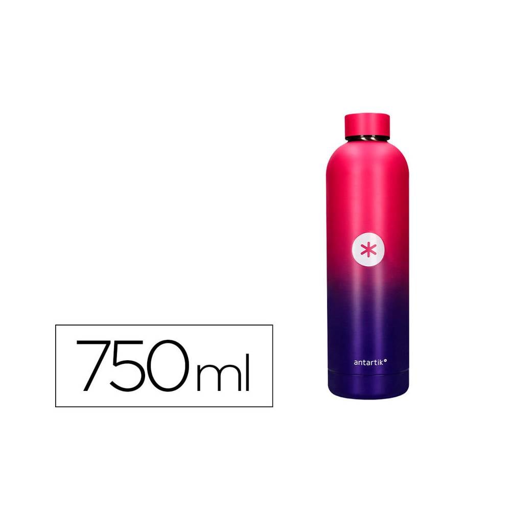 Botella portaliquidos antartik isotermica acero inoxidable libre de bpa colourful lila/rosa 750 ml