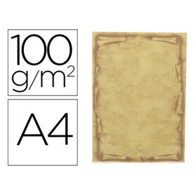 Papel pergamino liderpapel din a4 orla papiro 100 g/m2 paquete de 12 hojas