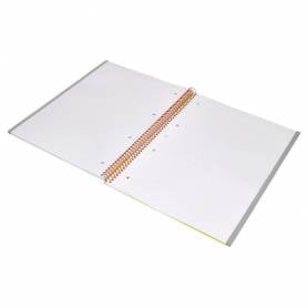 Cuaderno espiral liderpapel a4 micro antartik tapa forrada80h 90 gr rayado puntos 1 banda 4 taladros amarillo