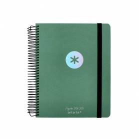 Agenda escolar antartik año 24 - 25 curso colección minimal green día página a5