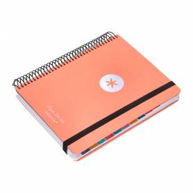 Agenda escolar antartik año 24 - 25 curso colección minimal orange día página a5