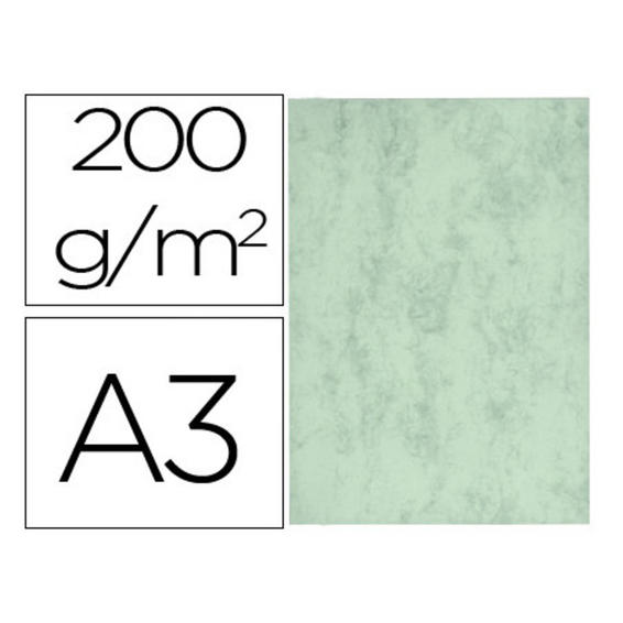 Cartulina marmoleada din a3 200 gr color verde paquete de 100 hojas