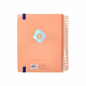 Agenda escolar antartik año 24 - 25 curso coleccion maximal light orange día página a5