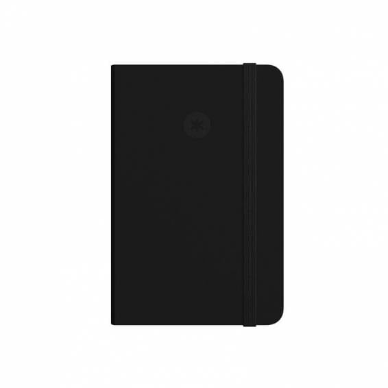 Cuaderno con gomilla antartik notes tapa dura a5 hojas lisas negro 100 hojas 80 gr fsc