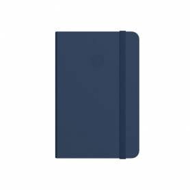 Cuaderno con gomilla antartik notes tapa dura a4 hojas puntos azul marino 100 hojas 80 gr fsc