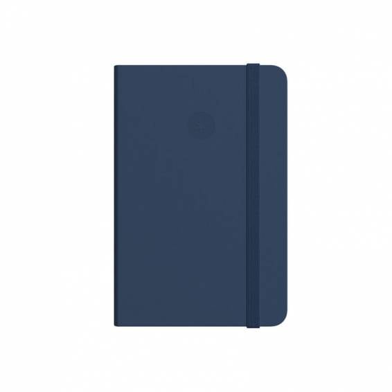 Cuaderno con gomilla antartik notes tapa dura a5 hojas puntos azul marino 100 hojas 80 gr fsc