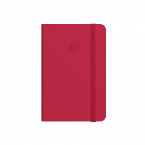 Cuaderno con gomilla antartik notes tapa dura a4 hojas cuadricula rojo 100 hojas 80 gr fsc