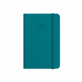 Cuaderno con gomilla antartik notes tapa dura a5 hojas lisas verde aguamarina 100 hojas 80 gr fsc