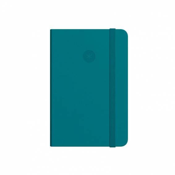 Cuaderno con gomilla antartik notes tapa dura a7 hojas lisas verde aguamarina 80 hojas 80 gr fsc