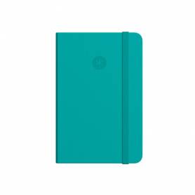 Cuaderno con gomilla antartik notes tapa dura a5 hojas puntos turquesa 100 hojas 80 gr fsc