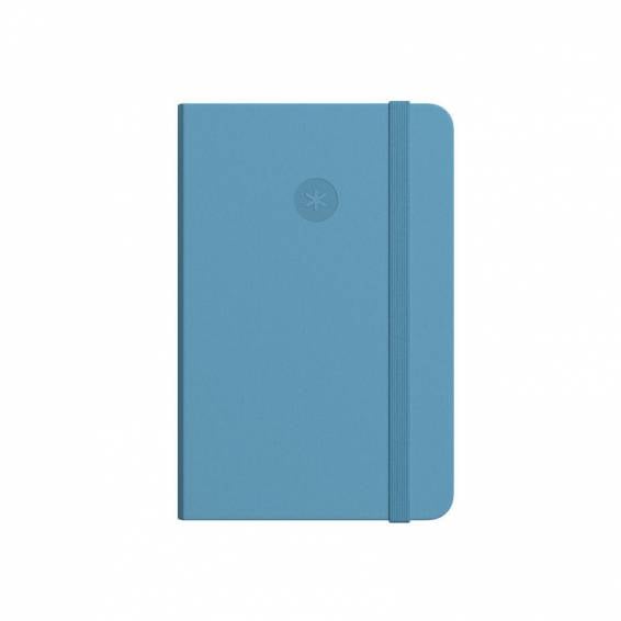 Cuaderno con gomilla antartik notes tapa dura a4 hojas cuadricula azul claro 100 hojas 80 gr fsc