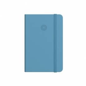 Cuaderno con gomilla antartik notes tapa dura a6 hojas cuadricula azul claro 100 hojas 80 gr fsc