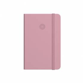 Cuaderno con gomilla antartik notes tapa dura a4 hojas cuadricula rosa pastel 100 hojas 80 gr fsc