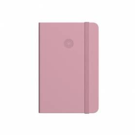 Cuaderno con gomilla antartik notes tapa dura a5 hojas puntos rosa pastel 100 hojas 80 gr fsc