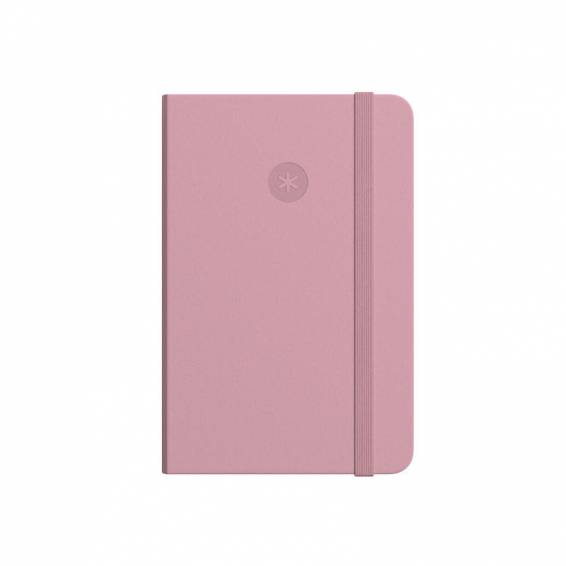 Cuaderno con gomilla antartik notes tapa dura a5 hojas cuadricula rosa pastel 100 hojas 80 gr fsc