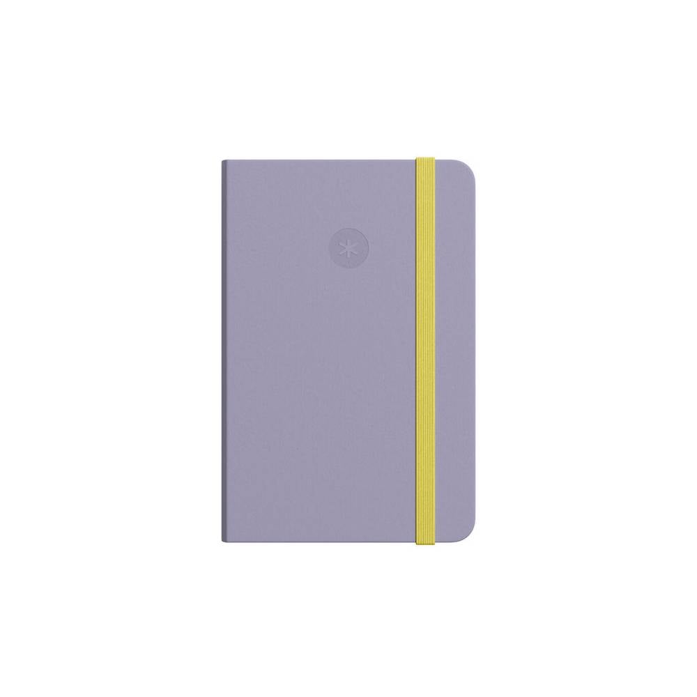 Cuaderno con gomilla antartik notes tapa dura a4 hojas lisas morado y amarillo 100 hojas 80 gr fsc