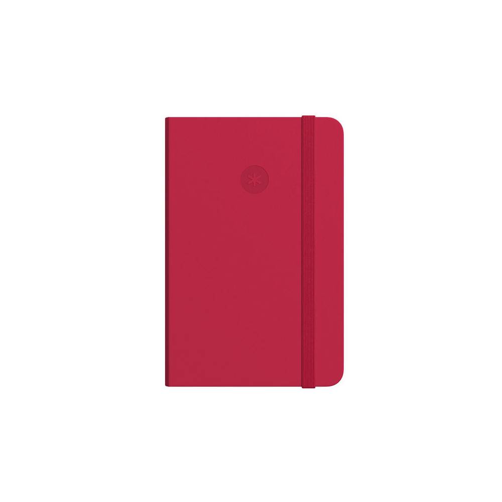 Cuaderno con gomilla antartik notes tapa blanda a5 hojas rayas rojo 80 hojas 80 gr fsc