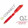 Boligrafo q-connect retractil borrable 0,7 mm color rojo - KF18626