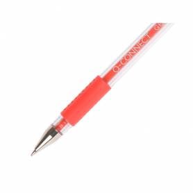 Boligrafo q-connect tinta gel rojo 0,7 mm sujecion de caucho