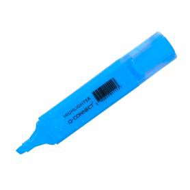 Rotulador q-connect fluorescente azul punta biselada