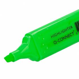 Rotulador q-connect fluorescente verde punta biselada