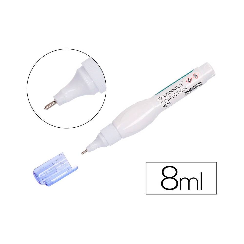 Corrector q-connect lapiz con punta metalica 8 ml