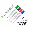 Rotulador q-connect pizarra blanca colores surtidos punta redonda 3.0 mm - KF00880