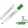 Rotulador q-connect pizarra blanca color verde punta redonda 3.0 mm - KF26009