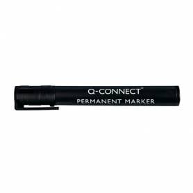 Rotulador q-connect marcador permanente negro punta redonda 3 mm