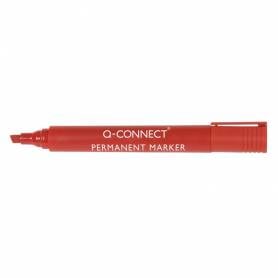 Rotulador q-connect marcador permanente rojo punta biselada 5 mm