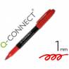 Rotulador q-connect para cd/dvd punta fibra permanente rojo punta redonda 1,0 mm - KF02302