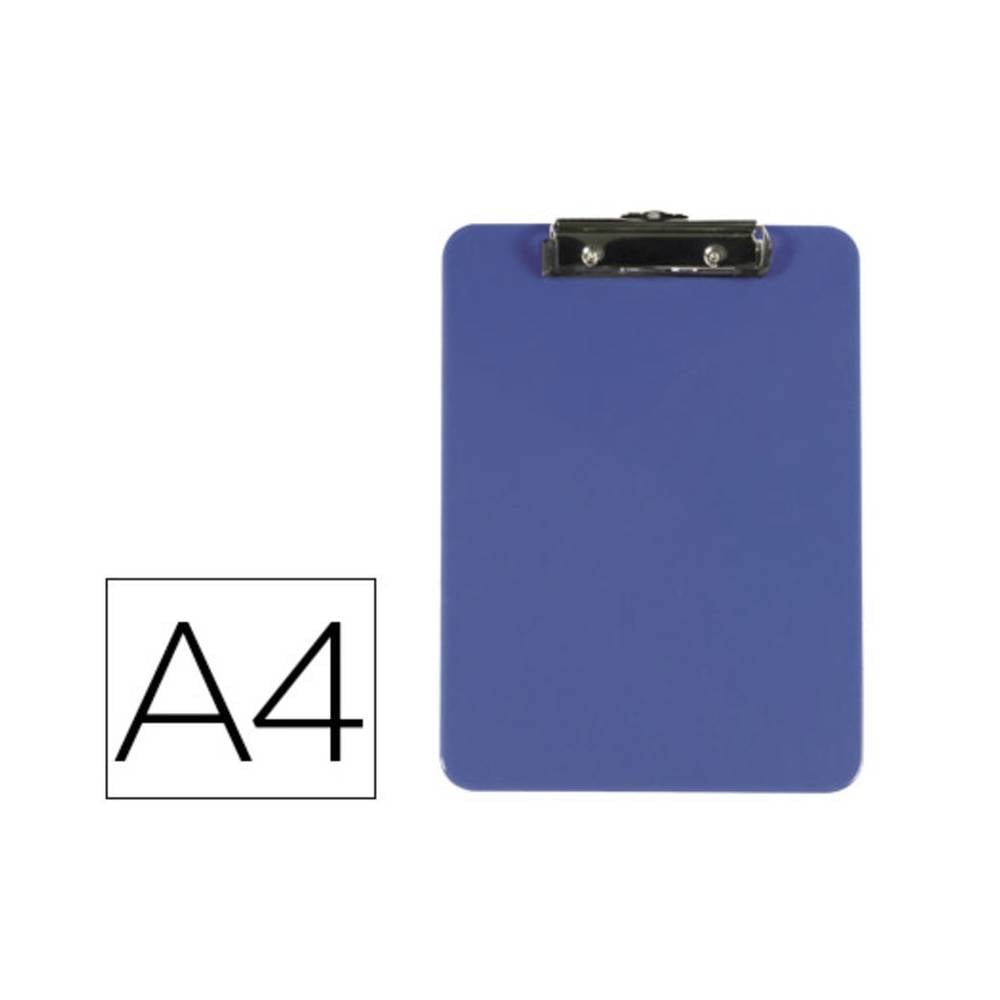 Portanotas q-connect plastico din a4 azul 3 mm