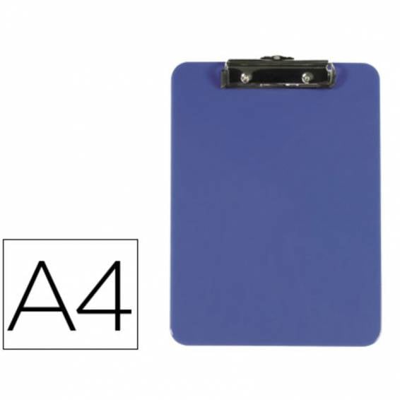 Portanotas q-connect plastico din a4 azul 3 mm